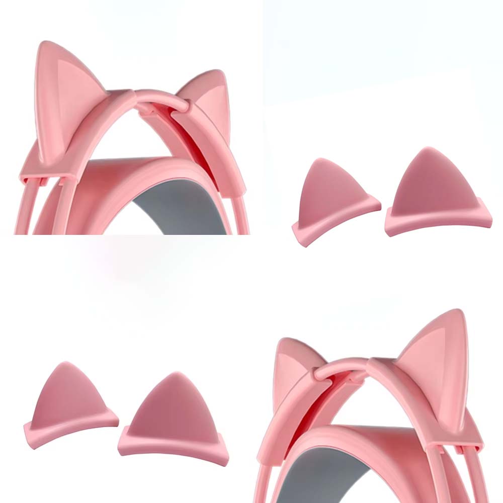Gaming Accessories Girls - Roze siliconen kattenoren hanger voor hoofdtelefoons