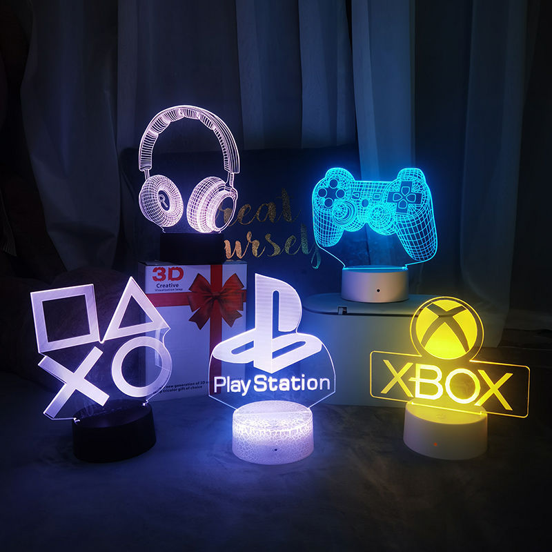 Accessories For Your Gaming Room - Lamp, nachtlampje, tafellamp 3D LED USB-aangedreven