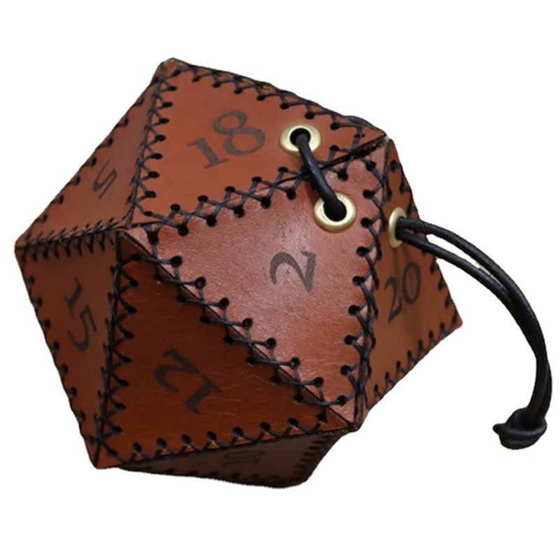 Leren D20 dobbelstenen tas, ve - Gaming Accessories Ideas recensie en prijs