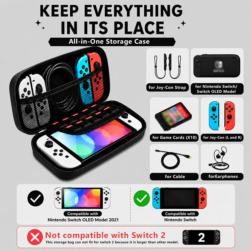 Macaron Color harde opbergtas  - Gaming Accessories Bag recensie en prijs